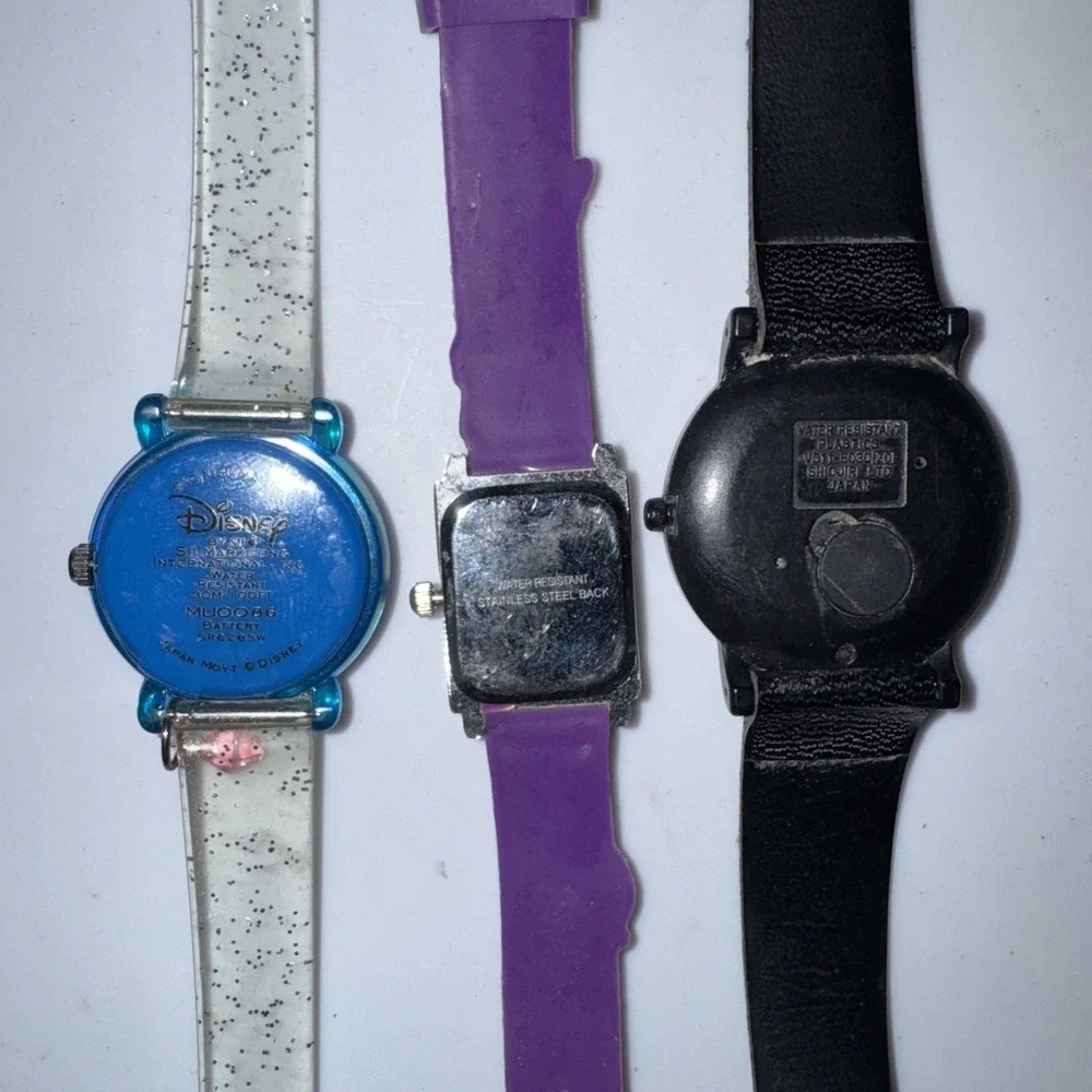 Lot Of 3 Vtg Disney Watches Nemo Belle 35 Years Disneyland Need Batteries